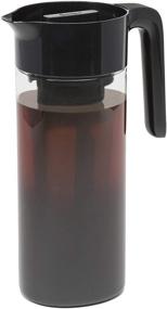 img 4 attached to Goodful Airtight Cold Brew Iced Coffee Maker - Shatterproof Tritan Plastic, Leak-Proof Lid, Stainless Steel - 2.25 Qt, Black