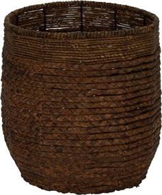 img 3 attached to Stylish and Practical Household Essentials ML-4120 🏠 Water Hyacinth Round Rimmed Basket Set: 2 Piece