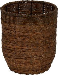 img 1 attached to Stylish and Practical Household Essentials ML-4120 🏠 Water Hyacinth Round Rimmed Basket Set: 2 Piece