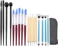 🎨 18pcs polymer clay sculpting kit - jaybva ball stylus dotting tools set for pottery, rock painting, ceramics, doll modeling, carving, embossing, paper flowers and more! logo