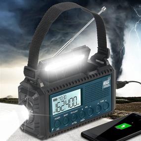 img 4 attached to Auto NOAA Weather Alert Radio: 5000mAh Hand Crank Solar Emergency Radio with Phone Charger, Portable AM FM Shortwave Radio + Flashlight, Reading Lamp, Headphone Jack, SOS - Ideal Camping Kit