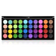 🎨 vibrant and pigmented: 40 colors pro matte eyeshadow palette by everfavor - long-lasting waterproof eye shadows - bright makeup palette for colorful eye looks logo