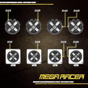 img 1 attached to 💡 Мега гонщик D1C/D1R/D1S лампа головного света HID: Дальний и ближний свет 35W 10000K - Темно-синие ксеноновые фары IP68 водонепроницаемые (набор из 2)