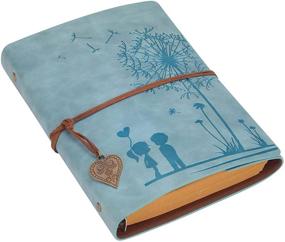 img 4 attached to Dandelion Vintage A5 Leather Journal: Stylish Refillable Notebook for Writing, Drawing, and Travel – Perfect for Girls and Women