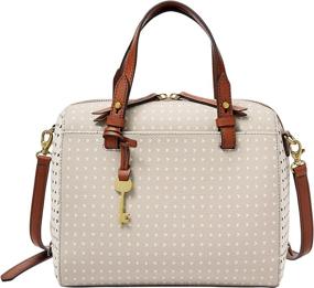 img 3 attached to Fossil Rachel Satchel Handbag Hearts Women's Handbags & Wallets and Crossbody Bags