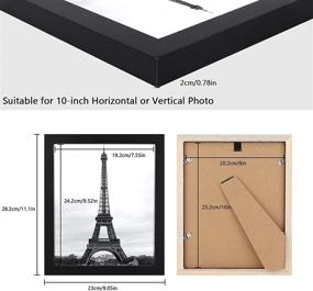 img 2 attached to 🖼️ Dedoot 8x10 Picture Frame Set of 2: Elegant Black Frames for Wall College and Home Décor Gallery - Picture Display, Living Room Decoration, 8 by 10 Decorative Photo Frames