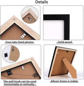 img 1 attached to 🖼️ Dedoot 8x10 Picture Frame Set of 2: Elegant Black Frames for Wall College and Home Décor Gallery - Picture Display, Living Room Decoration, 8 by 10 Decorative Photo Frames