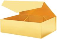 🎁 luxurious gold bridesmaid proposal gift box: happy potato 14x9.5x4.5 inches logo
