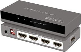 img 4 attached to Разветвитель HDMI 1 в 4, NEWCARE 4K HDMI Splitter 1x4 - Улучшение 4K/2K & 3D 1080p EDID для Xbox, PS3/4, Roku, Blu-Ray плеера, телевизоров и многого другого