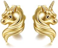 unicorn earrings women girls animal logo