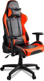 img 1 attached to Arozzi Verona V2 Gaming Chair: Ultimate Comfort with Racing Style, High Backrest, Recliner, 🧡 Swivel, and Tilt for Enhanced Gaming Experience - Includes Lumbar and Headrest Pillows - Orange