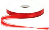 🎀 offray garbo red satin and sheer craft ribbon – 5/8-inch width, 100-yard spool logo