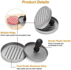 img 3 attached to Wiwaplex Non Stick Burger Press Set