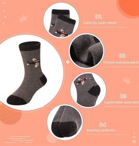 img 1 attached to Children's Winter Wool Socks for Boys and Girls - Soft, Warm, and Thick Crew Casual Socks - Pack of 6 Pairs