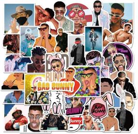 img 4 attached to 🐰 Bad Bunny Stickers 50 Pcs - Large Waterproof Decals for Laptop, Phone, Bottles, Car and More