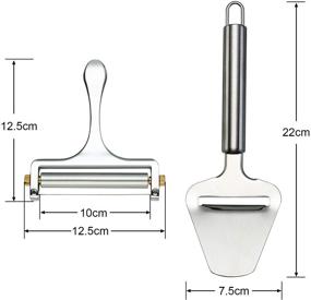 img 3 attached to 🧀 Mudder 2 Pieces Cheese Cutter: Adjustable Stainless Steel Wire Slicer for Soft, Semi-Hard, Hard Cheeses – Versatile Kitchen Cooking Tool