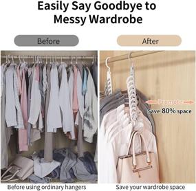 img 3 attached to 👕 Closet Organizer Pack of 6: Multifunctional Hangers for Space-Saving Storage. Comes with 9 Holes to Organize Wardrobe Heavy Clothes, Shirts, Pants, Dresses, Coats, and Bags