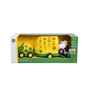 img 1 attached to Bright Starts Oball Go Grippers John Deere Construction Crusiers Trailer 🚜 Set Push Vehicle Set - Прочная транспортная платформа для детей от 12 месяцев и старше.