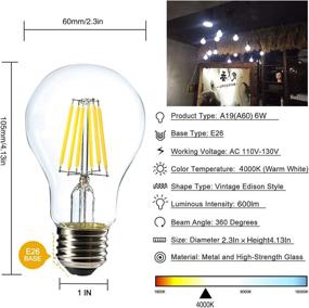 img 2 attached to 🏮 Restaurant Decorative Dimmable Daylight Equivalent Lighting