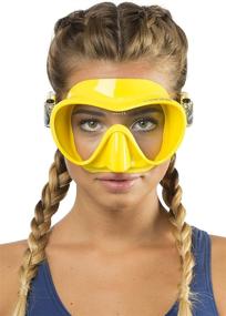img 1 attached to Cressi Scuba Diving Snorkeling Kit - Freediving Mask & Dry Snorkel Set, F1 & Supernova Dry: Italian Design