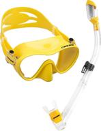 cressi scuba diving snorkeling kit - freediving mask & dry snorkel set, f1 & supernova dry: italian design logo