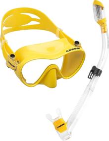 img 4 attached to Cressi Scuba Diving Snorkeling Kit - Freediving Mask & Dry Snorkel Set, F1 & Supernova Dry: Italian Design