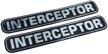 interceptor police emblem chrome stickers logo