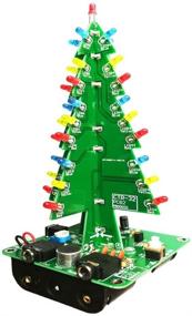 img 4 attached to 🎄 Набор для сборки 3D-светодиодной мигающей рождественской елки Gikfun Audio Controlled - идеально подходит для тренировки пайки и праздничного украшения - EK1685