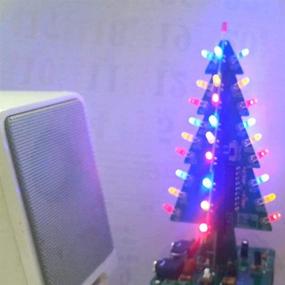 img 1 attached to 🎄 Набор для сборки 3D-светодиодной мигающей рождественской елки Gikfun Audio Controlled - идеально подходит для тренировки пайки и праздничного украшения - EK1685