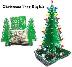 img 3 attached to 🎄 Набор для сборки 3D-светодиодной мигающей рождественской елки Gikfun Audio Controlled - идеально подходит для тренировки пайки и праздничного украшения - EK1685