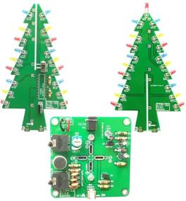 img 2 attached to 🎄 Набор для сборки 3D-светодиодной мигающей рождественской елки Gikfun Audio Controlled - идеально подходит для тренировки пайки и праздничного украшения - EK1685