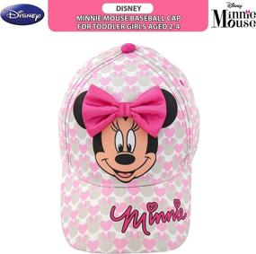 img 3 attached to 🎀 Adorable Disney Girls Minnie Mouse Cotton Baseball Cap with 3D Bowtique Bow (Toddler/Little Girls) - Stylish & Comfortable!