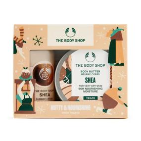 img 4 attached to 🌰 Набор подарочный Body Shop Nutty & Nourishing Shea Treats для очень сухой кожи - увлажняющий и питательный дуэт для ухода за кожей.