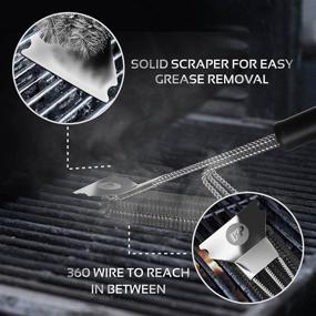 img 3 attached to 🔥 KP Bristle Free Grill Brush and Scraper – All-in-One Safe Grill Cleaner – Smart Super Grip Handle for Easy Grill Cleaning + Bonus Metal Hanger – Top Grill Accessories Set + 3 Recipe eBooks