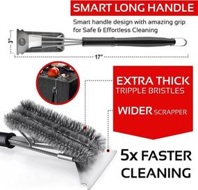 img 2 attached to 🔥 KP Bristle Free Grill Brush and Scraper – All-in-One Safe Grill Cleaner – Smart Super Grip Handle for Easy Grill Cleaning + Bonus Metal Hanger – Top Grill Accessories Set + 3 Recipe eBooks