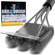 🔥 kp bristle free grill brush and scraper – all-in-one safe grill cleaner – smart super grip handle for easy grill cleaning + bonus metal hanger – top grill accessories set + 3 recipe ebooks logo