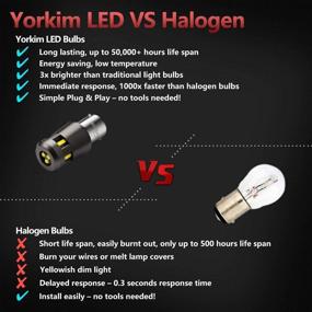 img 2 attached to Лампа Yorkim 1156 LED 12V-40V, супер яркая 6000K 3000 люменов, лампа LED BA15S 1003 1141 7506 для запасного заднего света, хвостового света, стоп-сигнала, ксеноново-белая, упаковка из 2