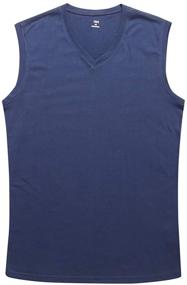 img 2 attached to Y2Y2 Men's Sleeveless V Neck T-Shirt in White - Summer Essential