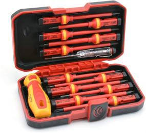 img 4 attached to 🔧 High-quality RDEER 1000V Insulated Screwdriver Set with CR-V Magnetic Phillips, Slotted, Pozidriv, Torx Heads: Ensuring Ultimate Safety and Versatility