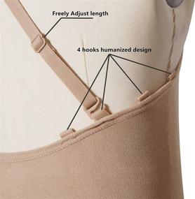 img 1 attached to Nude Seamless Camisole Leotard Dress 👗 with Transition Straps for Women and Girls