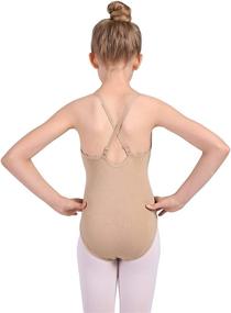 img 3 attached to Nude Seamless Camisole Leotard Dress 👗 with Transition Straps for Women and Girls