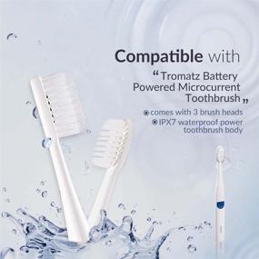 img 2 attached to 🦷 Tromatz Replacement Toothbrush Heads Set - Compatible with Tromatz Microcurrent Toothbrush, Refillable Soft Bristles for Electric Gum Care - Extra Soft 3 Pack (1 Set)