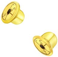 🔩 pair of 14k yellow gold screw back earring replacements - fits in season jewelry logo