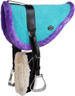 🏇 premium western horse riding saddle pad: challenger bareback suede leather girth stirrups 39171-174 логотип