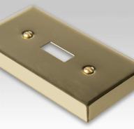 amerelle century double rocker wall plate – steel construction with polished brass finish logo