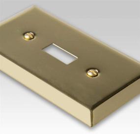 img 3 attached to Amerelle Century Double Rocker Wall Plate – Steel Construction with Polished Brass Finish