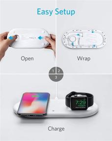 img 1 attached to 🔌 Anker PowerWave+ Pad 2 in 1 Wireless Charger with Apple Watch Holder for Apple Watch 4/3/2 - Compatible with iPhone 11, 11 Pro, 11 Pro Max, Xs, XS Max, XR, X, 8, 8 Plus (No Apple Watch Charger)