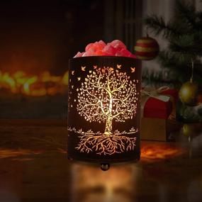 img 2 attached to 🌱 Himalayan Salt Rock Lamp with Dimmer Switch – Salt Lamps Night Light, Tree of Life Salt Basket Lamp, Retro Decor Salt Crystal Desk Light with 15W Replacement Bulbs