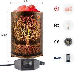 img 3 attached to 🌱 Himalayan Salt Rock Lamp with Dimmer Switch – Salt Lamps Night Light, Tree of Life Salt Basket Lamp, Retro Decor Salt Crystal Desk Light with 15W Replacement Bulbs