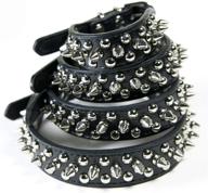 🐾 stylish and durable spiked dog/cat collar: corelife studded vegan leather collar for pets - black logo